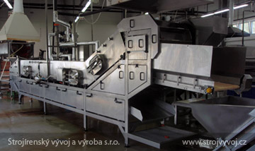 Pocket conveyor for blanching